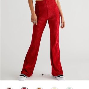 Purple Velvet Free People Flare Pants